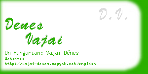 denes vajai business card